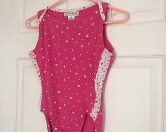 80s Pink Leotard Dance Dancer Body Suit Active XS