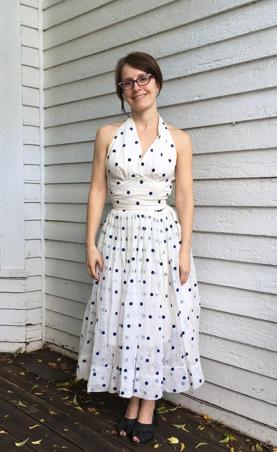 polka dot halter dress