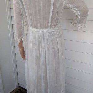 Edwardian Dress Antique Titanic Era Gown Lace Tea Lawn Wedding S ...