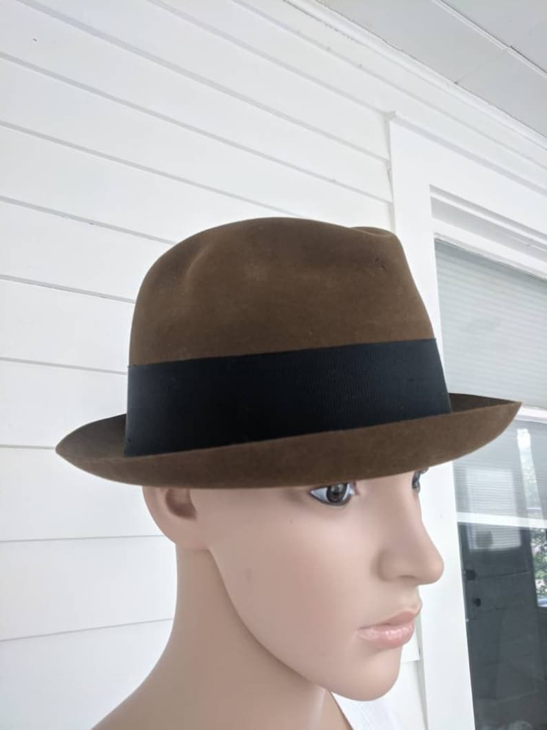 50s Mens Fedora Hat Penneys Marathon 7 Brown Vintage - Etsy