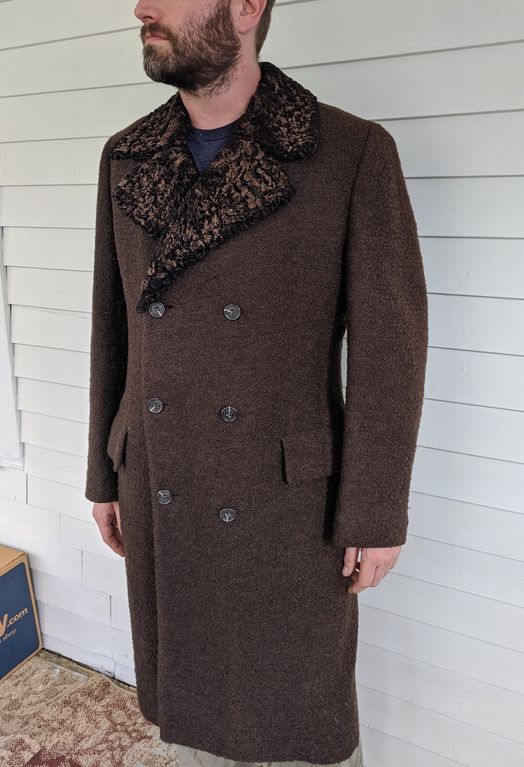 Vintage Morlano Coat Winter Double Breasted Boucle Wool Faux Etsy