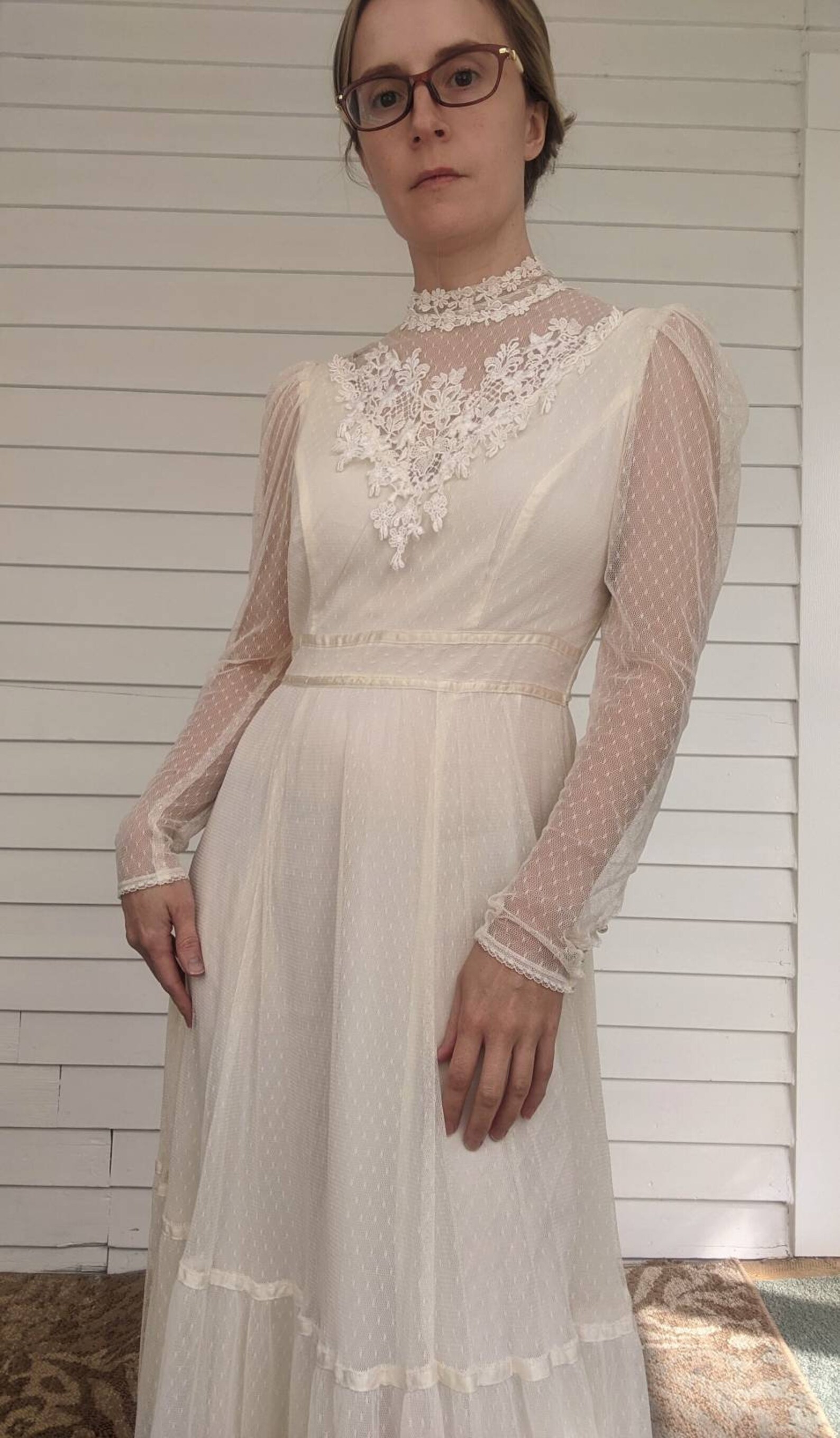 Gunne Sax Wedding Dress Ivory Lace Gown Bridal Victorian - Etsy