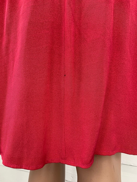 Vintage 40s Beaded Dress Pink Shortened Prong Rhi… - image 9