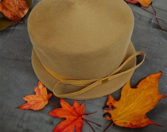 Yellow Mustard Top Hat Autumn Wool Henry Pollak