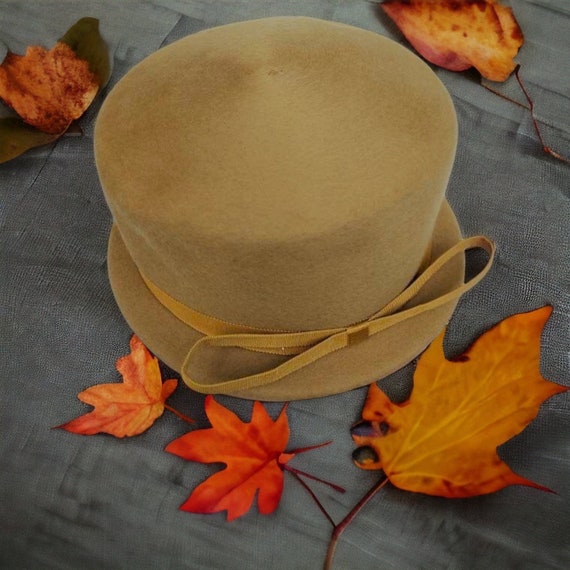 Yellow Mustard Top Hat Autumn Wool Henry Pollak - image 1