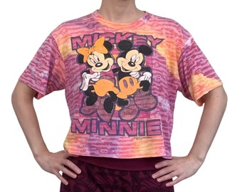 Vintage Mickey Mouse Minnie Disney Crop Top