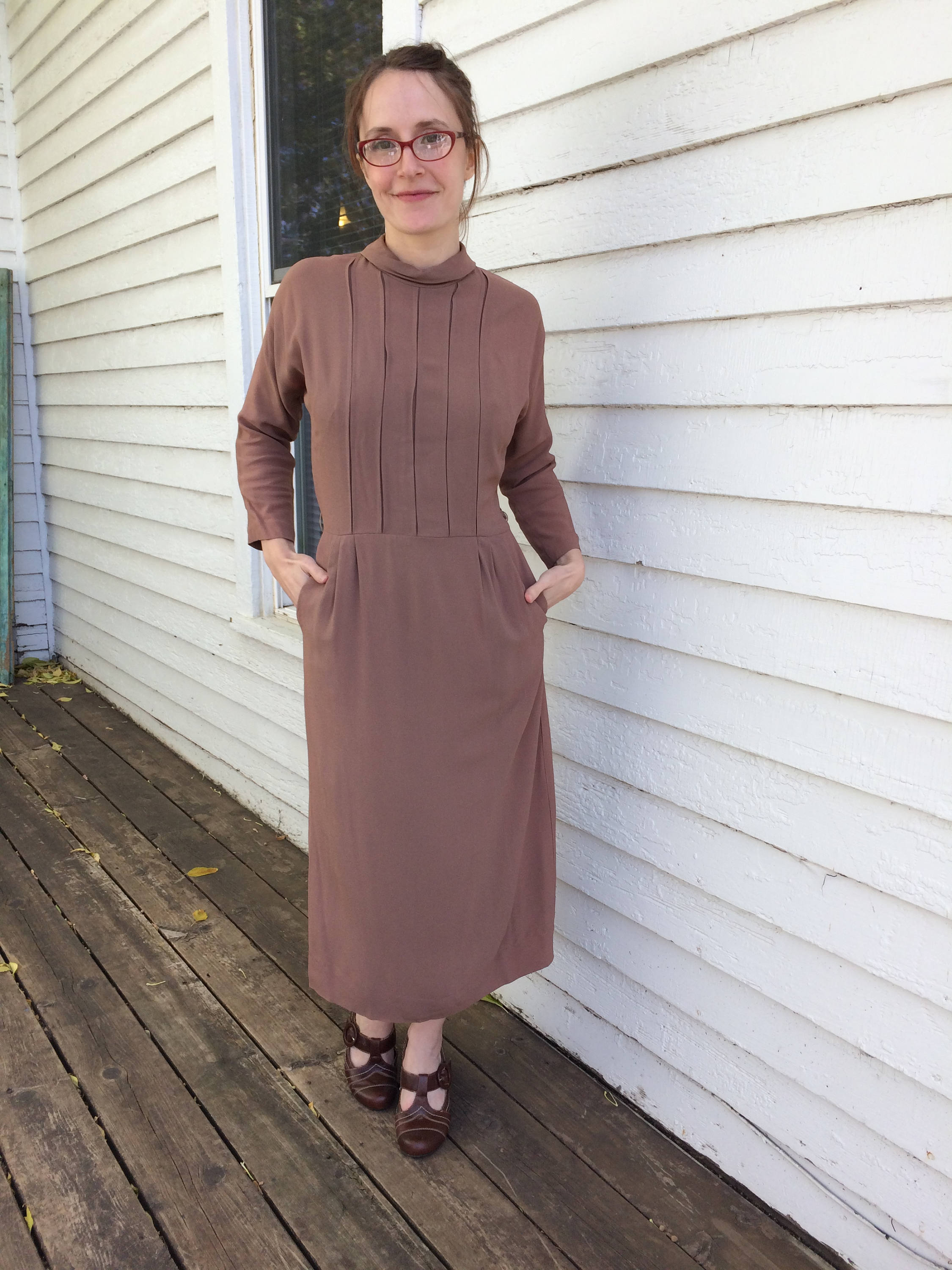 blue dress for baby girl No.35 Maxi Length Linen Dress in Tawny Port