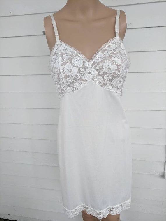 White Lace Dress Slip 34 Penneys Gaymode S - image 2