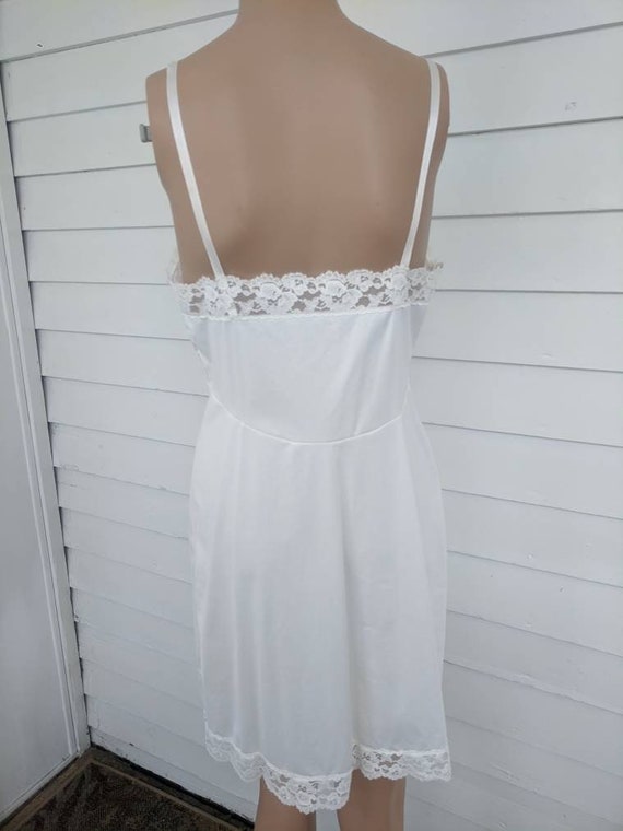 White Lace Dress Slip 34 Penneys Gaymode S - image 6
