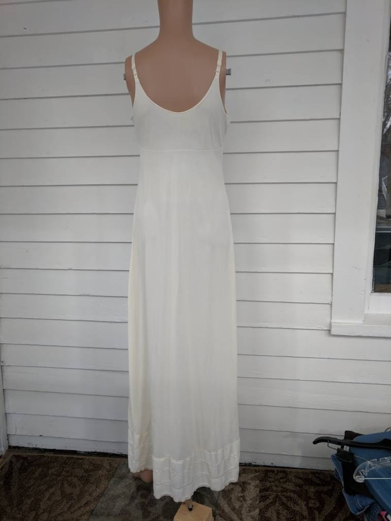 Maxi Dress Slip Long XS S Nylon Lorraine Pale Yellow
