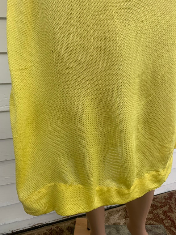 50s Yellow Dress Midcentury Summer Vintage M - image 5