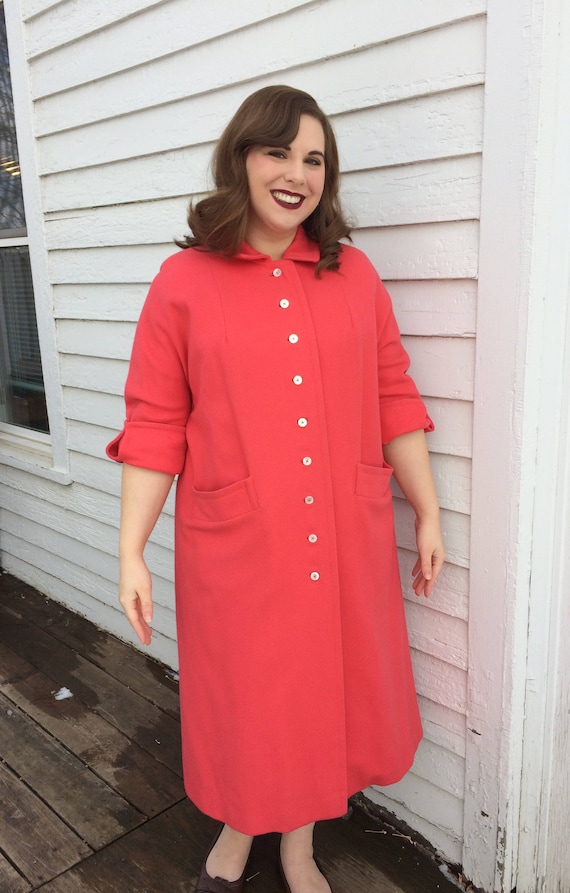 Pink Lambswool Coat Basketweave Wool Petitspun Vin
