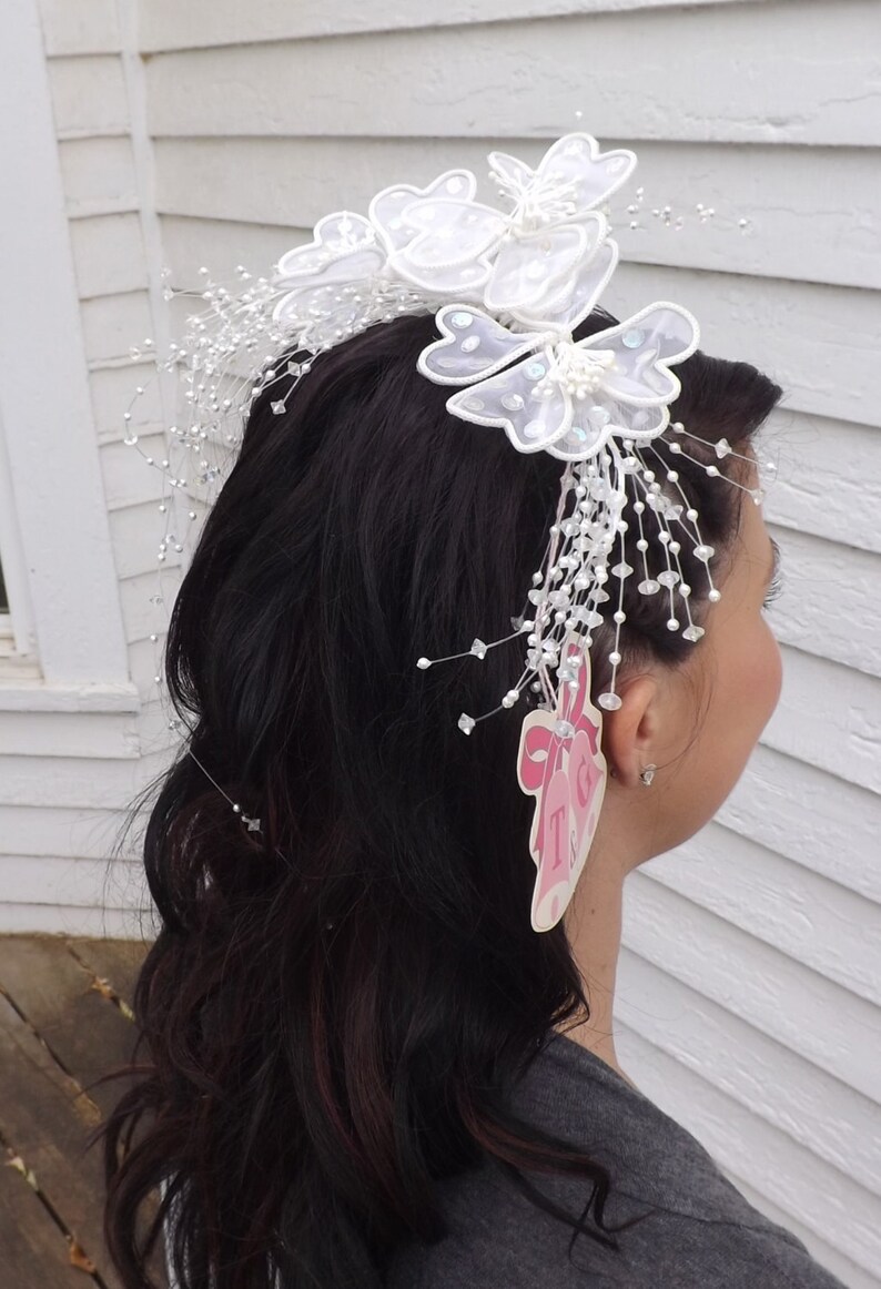 80s Wedding Hairpiece Bridal Hair Comb Bride Hair Head Etsy
