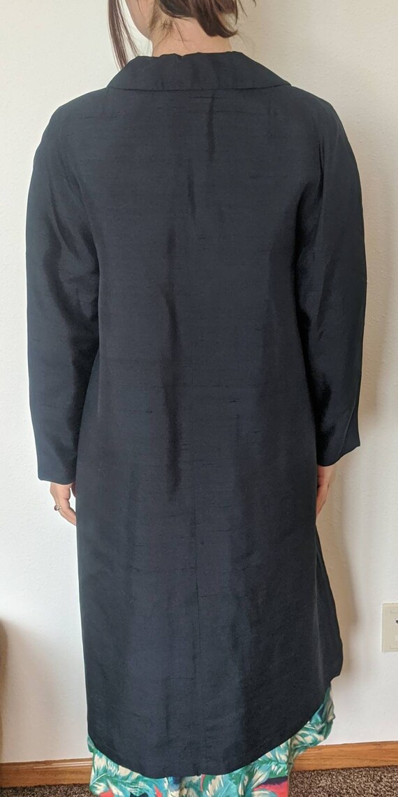 Dark Blue Polka Dot Lined Jacket Lightweight Coat… - image 8