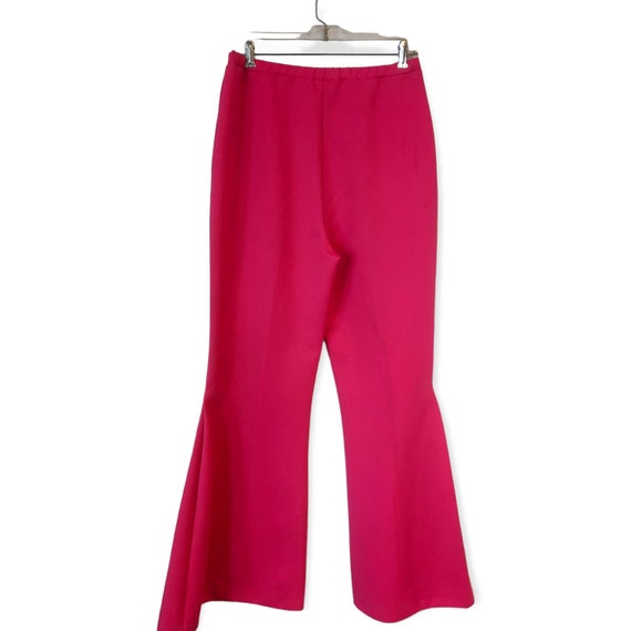 70s Pink Bellbottom Pants Retro Bell Flare Vintag… - image 1