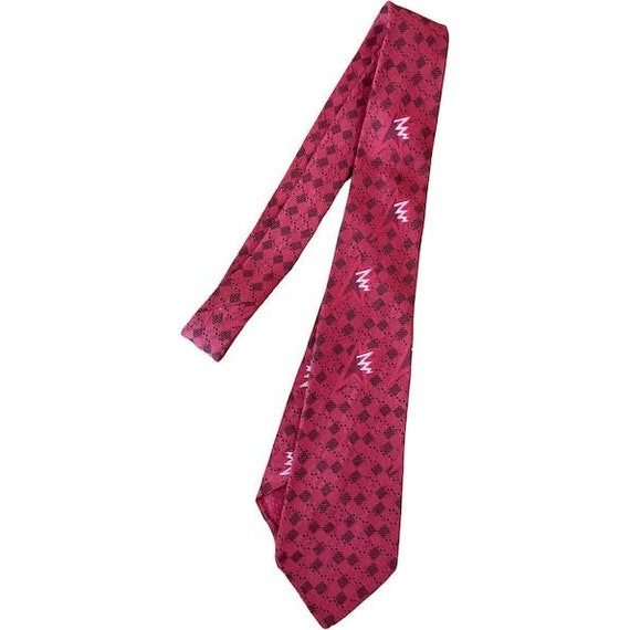 Vintage 50s Red Necktie Novelty Tie Wembley - image 1