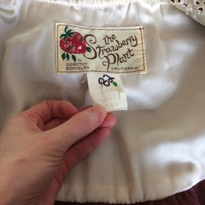 70s Velvet Jacket Skirt Retro Edwardian Strawberry Plant S Vintage image 2