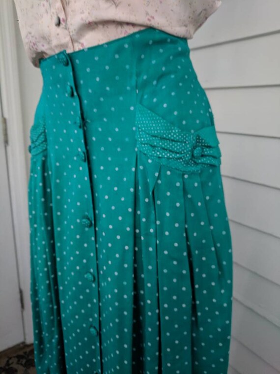 80s polka dot skirt