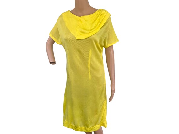 50s Yellow Dress Midcentury Summer Vintage M - image 2