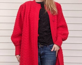 red sweater jacket