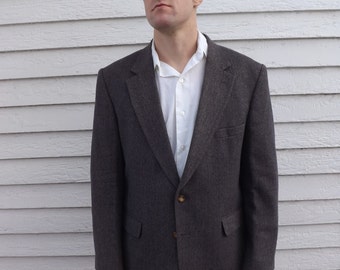 Trotters Club Mens Herringbone Jacket Sport Coat Vintage 46 R