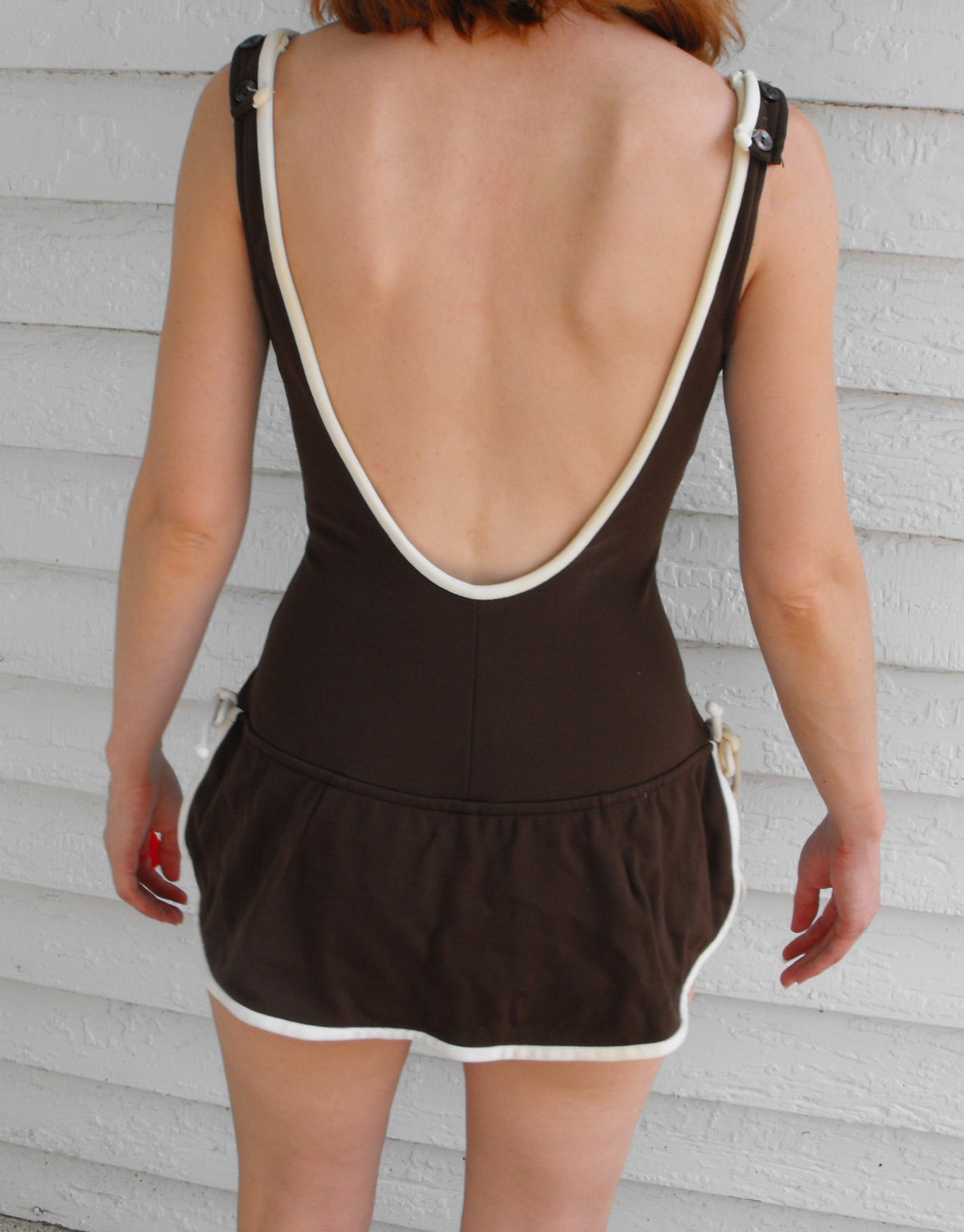 Vintage 60s Catalina Swimsuit Bathing Suit Brown One Piece S Etsy