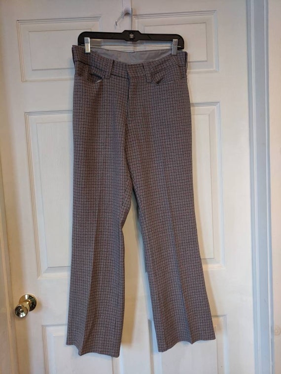 mens 70's plaid pants