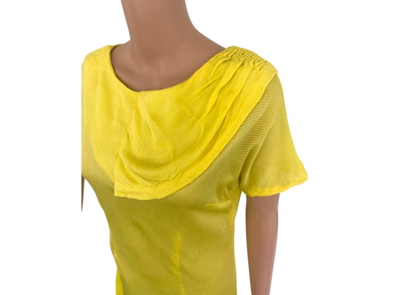 50s Yellow Dress Midcentury Summer Vintage M - image 1