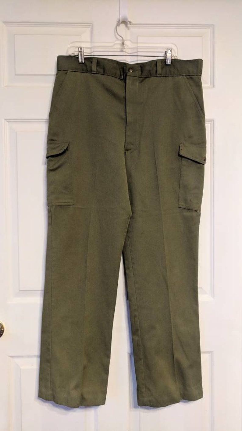 70s Mens Green Pants Boy Scouts Uniform Vintage 37 Waist 31 | Etsy