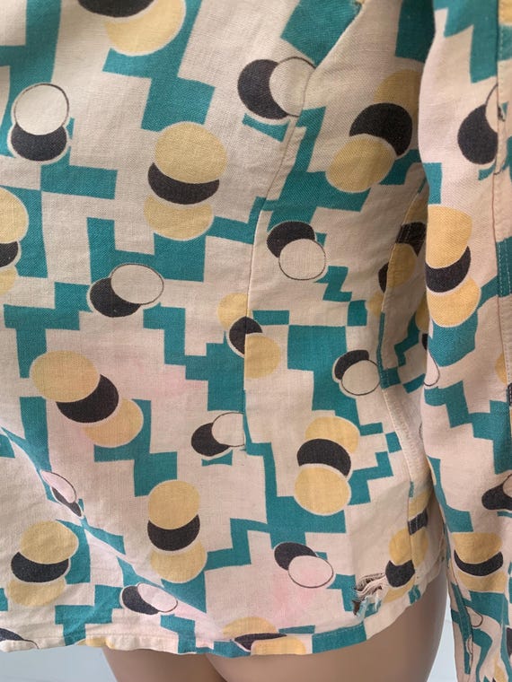 Beach Pajamas Antique 30s Pants Art Deco Top Vint… - image 7