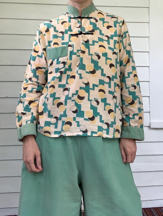 Beach Pajamas Antique 30s Pants Art Deco Top Vint… - image 6