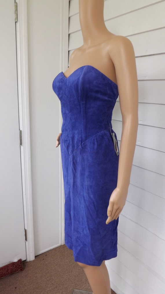 purple suede dress