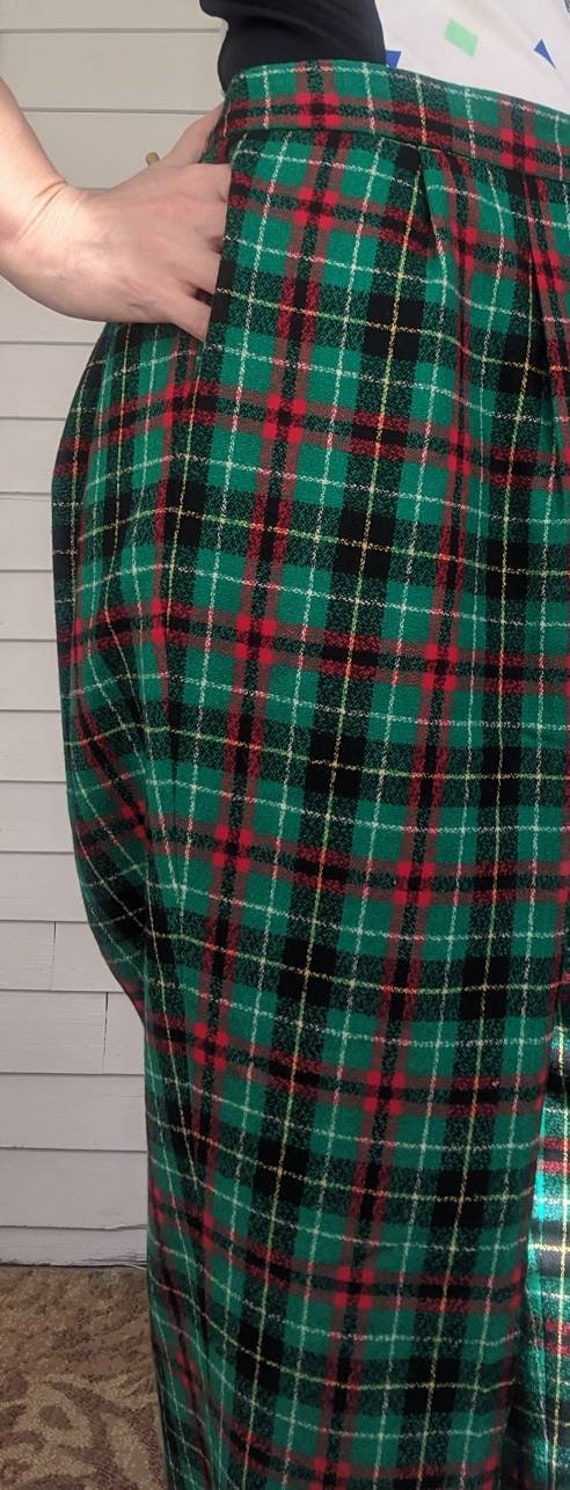 Pendleton Green Plaid Pants Wool Lined Holiday Ch… - image 7