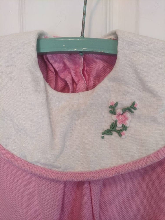 60s Girls Pink Dress Vintage Casual - image 4