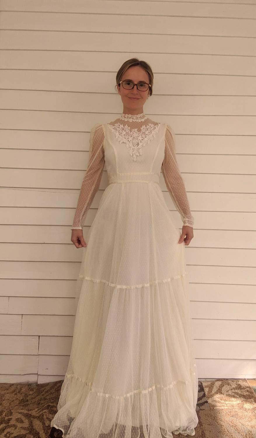 Gunne Sax Wedding Dress Ivory Lace Gown ...