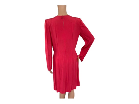 Vintage 40s Beaded Dress Pink Shortened Prong Rhi… - image 3