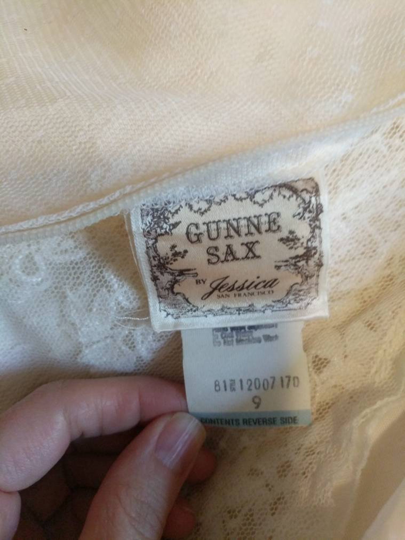 Gunne Sax Wedding Dress Ivory Lace Gown Bridal Victorian - Etsy