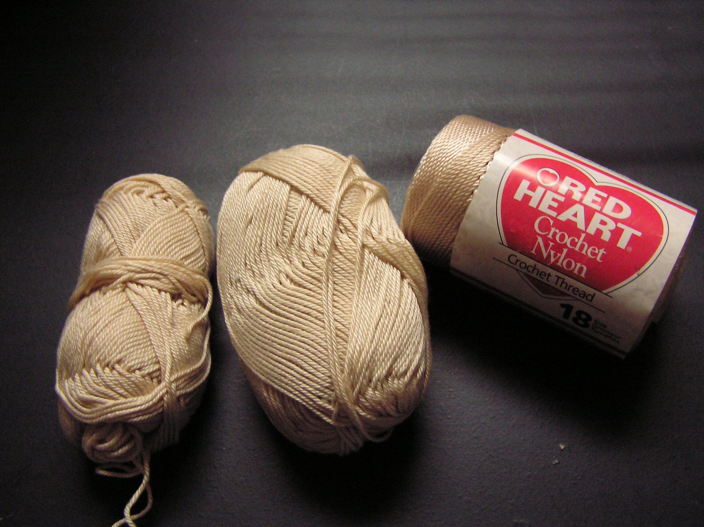 Red Heart Nylon Crochet Thread - Size 18, 150 Yards, Black
