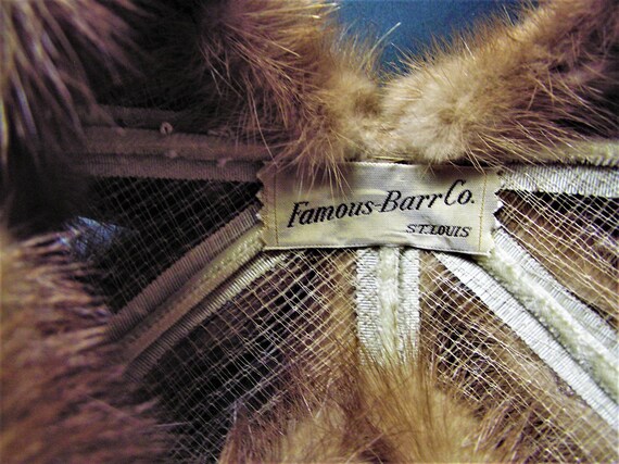 Buy Vintage Ladies Mink Fur Hat , Sold by Famous Barr , St 