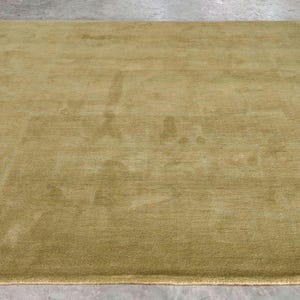 Hand Tufted Nice beautiful rug luxury Hand made Soft Plein Geometric Rug Wool Area Rug Mute Yellow Olive Green Rug For Living Room, Bedroom