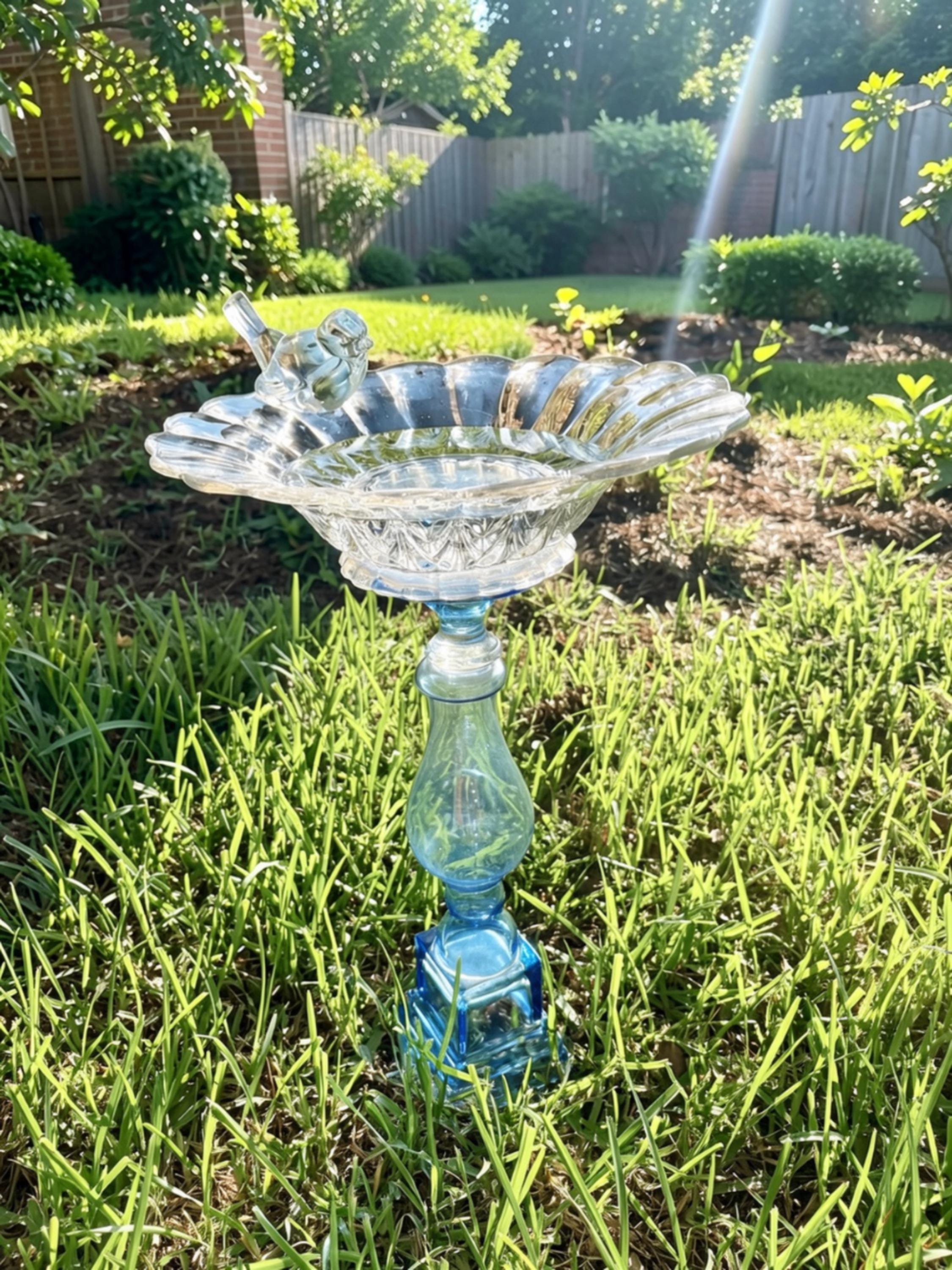 Vintage Blue Glass Birds - Etsy