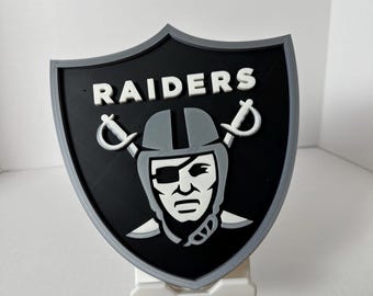 Las Vegas Raiders 3D Printed Wall Sign: NFL Team Logo Plaque