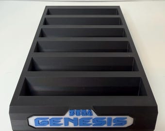 Estuche para guardar juegos de Sega Genesis: expositor de cartuchos con 6 ranuras, organizador de juegos retro impreso en 3D