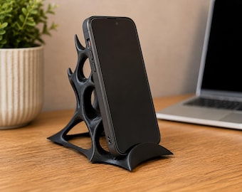 Organic 3D Printed Phone Stand | Minimalist Desk Decor, Universal Holder