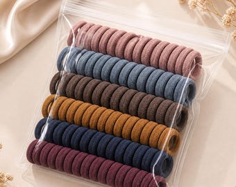 Set di 20/50/100 elastici per capelli, larghezza 1,65 pollici, elastici morbidi per capelli, fermacoda senza danni, elastici per capelli senza cuciture per donne e ragazze