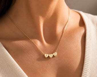 Personalized Heart Initial Pendant Necklace – Gold or Silver Plated Name Charm