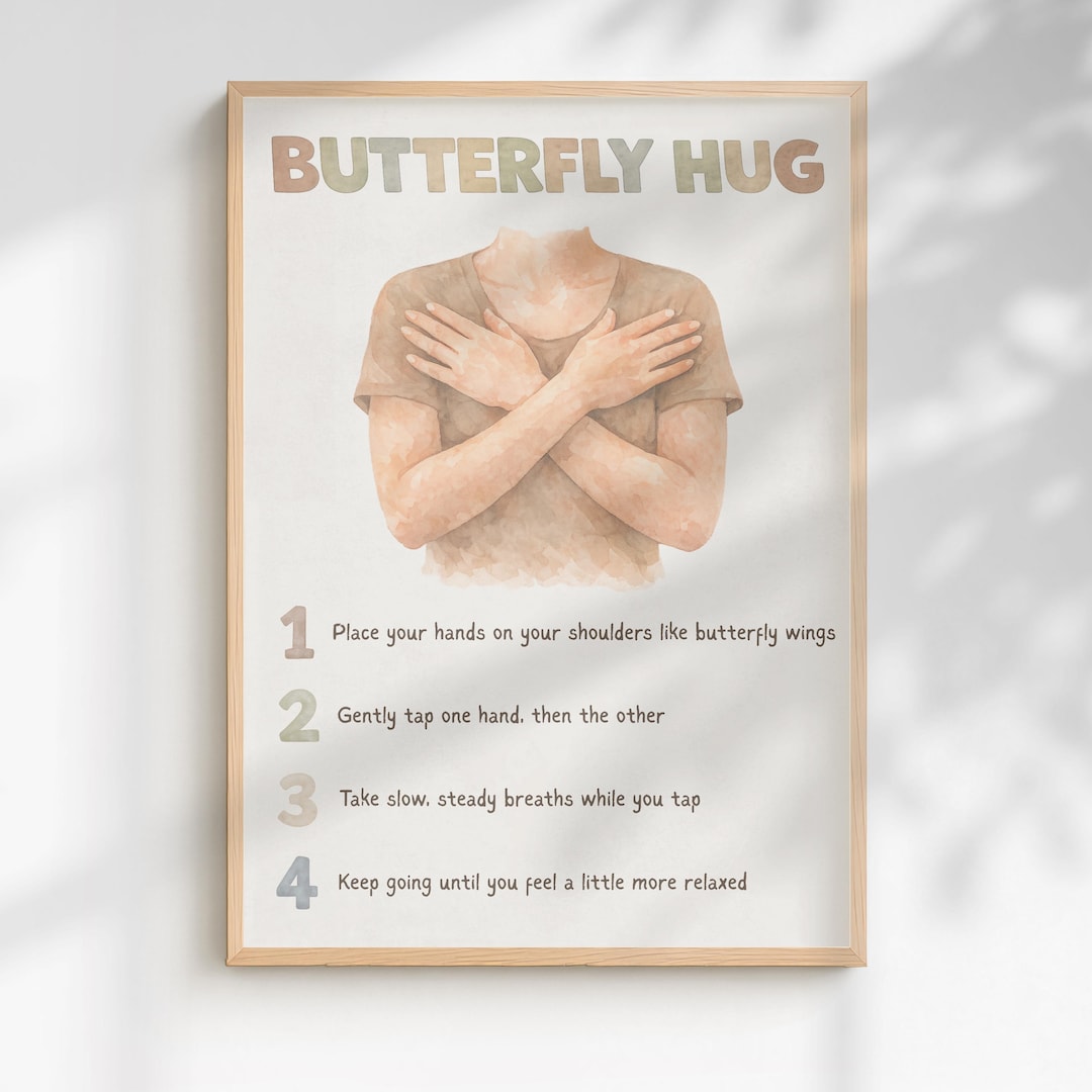 Butterfly Hug Calming Technique Poster | Digital Download | Classroom ...