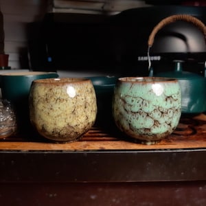 Handmade Ceramic Espresso Cup | Sake & Japanese Tea Cup | Kin Glaze Artisan Mug | 3.8oz (110ml) | Unique Handcrafted Gift