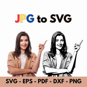 画像を SVG ポートレート単色、カスタム ベクトル シルエット、写真からベクトル イラスト、Jpg、Png から SVG に変換