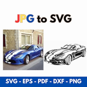 画像を車のSVGに変換 単色車両イラスト、カスタムベクターシルエット、写真からベクターイラスト、Jpg、PngからSVG